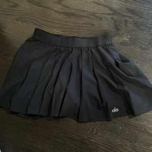 Alo varsity, tennis skirt and black